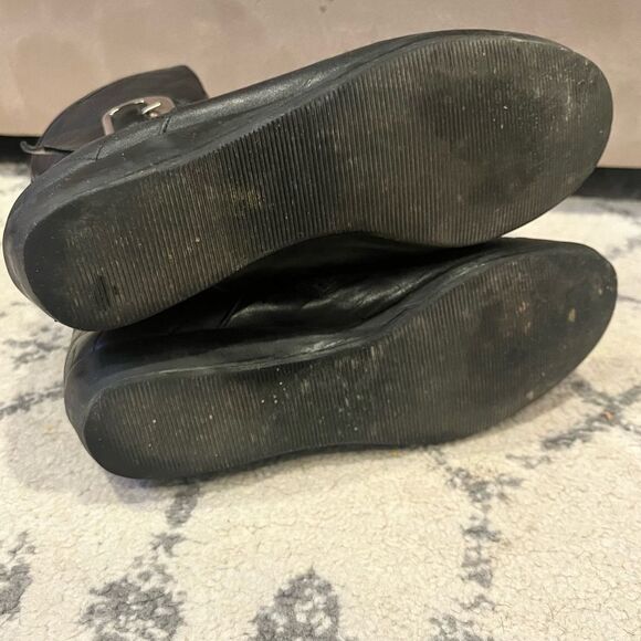 Paul Mayer Attitudes Black Quilted Leather Side Zip Buckle Boots Size 6.5 - Picture 6 of 9